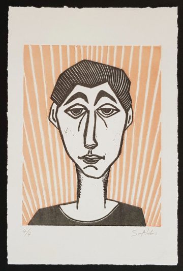 Linogravure, Portrait 291B, de Sebastian Abbo