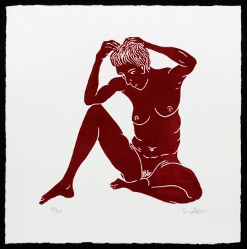 Linogravure "Sérénité" de Sebastian Abbo