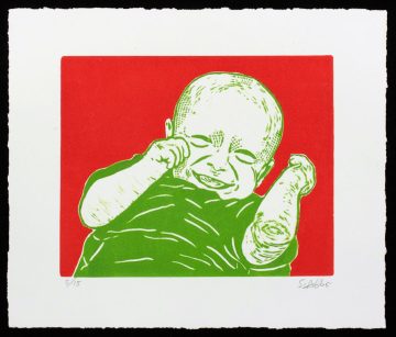 Linogravure "Il giovanotto" de Sebastian Abbo