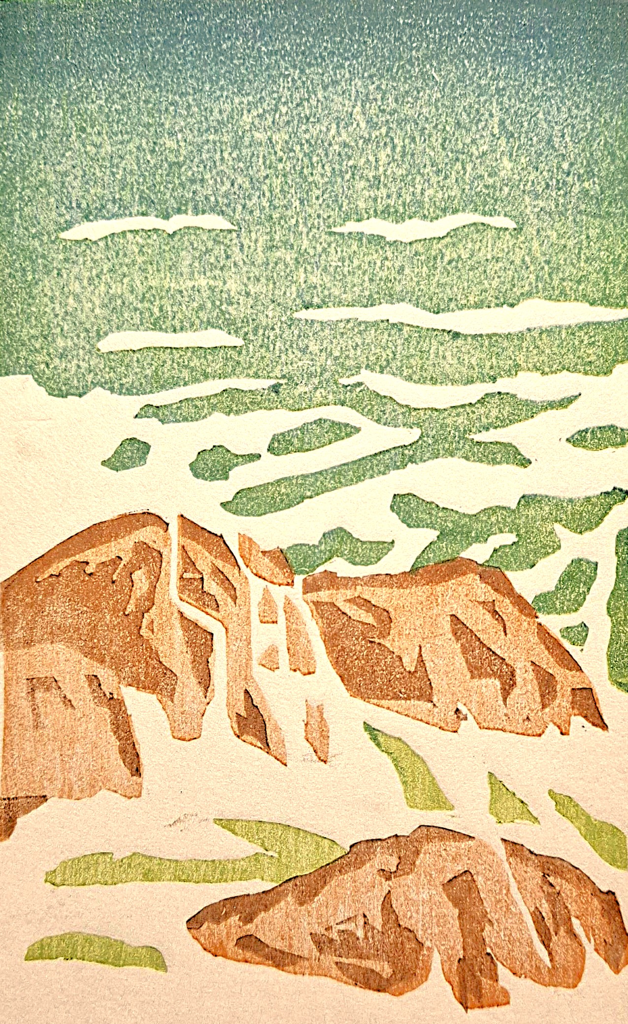 "Pluie sur l'océan" d'après H.Rivière – Image 2