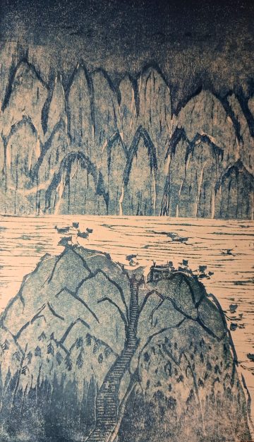 Brume dans la montagne.